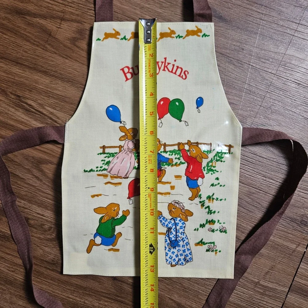 Vintage Royal Doulton Bunnykins Child Apron PVC Coated Cotton Made in UK Kidcore
